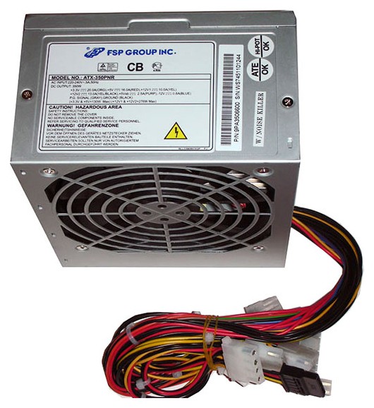 Блок питания FSP ATX 350W 350PNR 20+4 pin, 120mm fan, I/O Switch, 2*SATA
