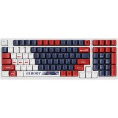 Клавиатура проводная A4Tech Bloody S98 Sports Navy BLMS Plus USB, проводная, синий/белый s98 sports navy blms red plus
