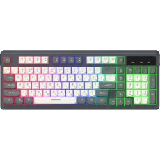 Клавиатура проводная Oklick 731G USB, проводная, серый/белый